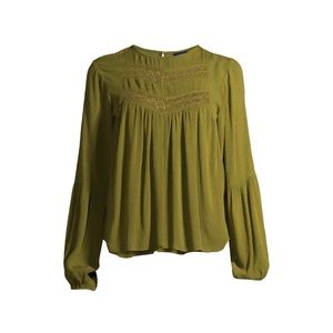 Scoop Women’s Blouson Sleeve Top | NWT | Utility Olive | Large